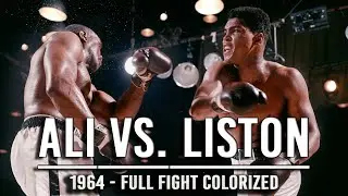 Cassius Clay (Muhammad Ali) vs. Sonny Liston I  (25.02.1964) - Colorized | 
