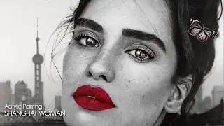Acrylic Painting Portrait - Time lapse 'SHANGHAI WOMAN'