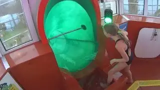 Green CyCloon Water Slide at Tikibad Duinrell