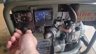 Probelauf Bundeswehr Moppel / Notstromaggregat Eisemann Generator 0,4 kW, 24V tragbar
