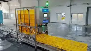 Commercial Milk Beer Crate Washing Machine Plastic Basket Washer Poultry Crate Cleaning Machine