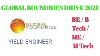 Global Faundries drive 2021. Electrical / Electronics job