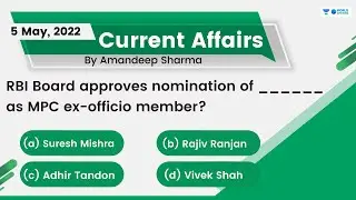 5 May 2022 | Daily Current Affairs MCQs by Aman Sir