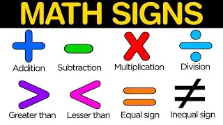 Maths Symbols, Signs| Mathematical Symbols In English | Basic Math Symbols vocabulary #mathssymbols