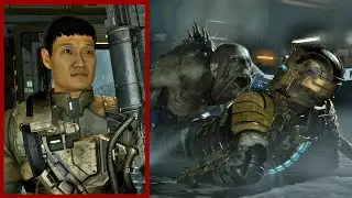 DEAD SPACE REMAKE Смерть Эйдена Чена + Превращение в некроморфа Полная история 4K 60FPS (2023)