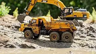 Most Satisfying Miniature River Dredging | RC Excavator & Dump Truck ASMR