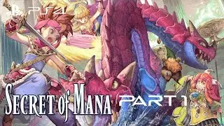 Japanese Dub Secret of Mana Remake Walkthrough Gameplay Part 1 - The Mana Sword