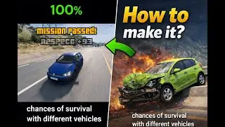 How to make video like chances of survival with different vehicles