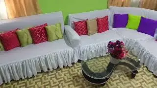We Upcycled Our Old Sofa! 🛋️ DIY Custom Cover & Full Makeover