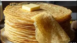 НОВОГОДНИЕ Тонкие БЛИНЧИКИ на КЕФИРЕ. Самые ВКУСНЫЕ.Рецепт самых вкусных блинчиков #блинчики 