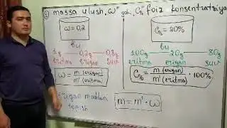 Kimyo: Massa ulush. Foiz konsentratsiya