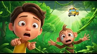 जंगल की यात्रा हुई खतरनाक 😱🐒 | मैजिक स्कूल बस | बच्चे की जान बचाने की कहानी | बच्चों की कहानी