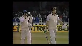 ENGLAND v WEST INDIES 2nd TEST MATCH DAY 4 LORD'S JULY 2 1984 ALLAN LAMB IAN BOTHAM