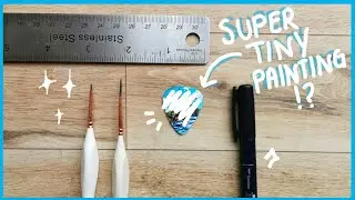 Super Tiny Acrylic Painting (Painting on my brother's guitar pick 🤫)