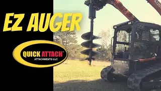 Quick Attach&reg; EZ Auger&trade; Skid Steer Attachment in action