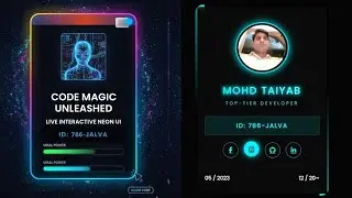 NEON ID CARD 🔥 | Pure HTML CSS Cyber Hacker UI | Top-Tier Developer Jalva