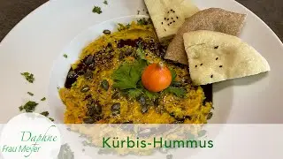 Fluffiger Kürbis Hummus mit Koriander #kürbis #kürbisrezept #kürbishummus