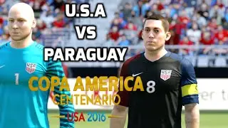 [HD] USA vs Paraguay Copa America 2016 12/06/2016 Fifa 16 1080p60