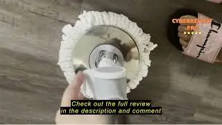 Review MICHAO Spin Mop Bucket System Deluxe 360 Spinning Mop Bucket Floor Cleaning System with 6 Mic