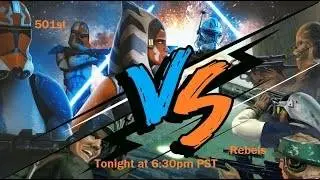 Star Wars: Legion Battle Report &mdash; 501st with Ahsoka vs. Rebels with mega fleet squads | 1000pts