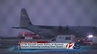 National Guard plane lands safely after landing gear malfunctions