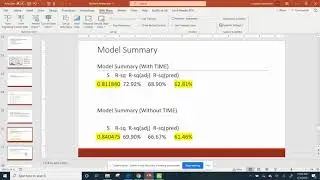Multiple Regression Example 1 - Part 3 removal of time variable