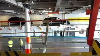 leaving ferry's car deck