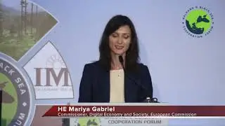 Commissioner Mariya Gabriel on stage BBSF2018