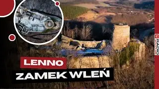 Zamek WLEŃ (Lenno) z lotu ptaka