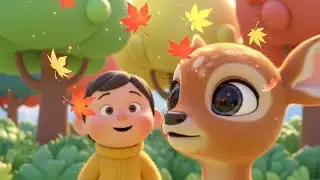 The Gentle Baby Deer Watched the Falling Leaves | Fun Kids Song | Nursery Rhymes