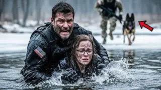 The mercenary attempts to drown a civilian engineer   then a Navy SEAL and his K 9 unit intervene