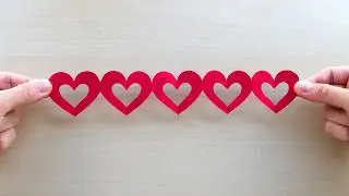 Herz basteln mit Papier ❤ Kette mit Herzen als Geschenk selber machen ❤  Geburtstag, Muttertag