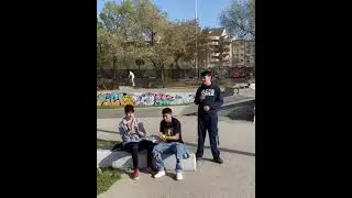 Guy uses scooters as grind rail!!!