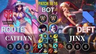 SB Route Caitlyn vs DRX Deft Jinx Bot - KR Patch 10.16