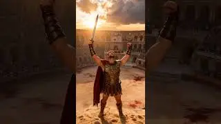 Anton channeling his inner gladiator, commanding the arena like a true warrior of Rome! 🗡️⚔️