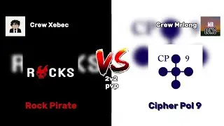 Xebec Rock Pirate Crew VS Mrlong Cipher Pol 9 Crew | Bloxfruits PvP-2v2 ⚔️  (Friendly/មិត្តភាព)