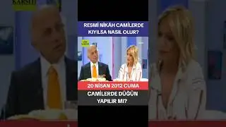 Resmi nikâh camilerde kıyılsa nasıl olur? Yaşar Nuri Öztürk & Saba Tümer 