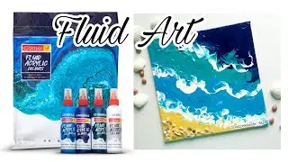 Camlin Fluid Art Kit | Fluid Painting Waves | Acrylic Pouring Ocean