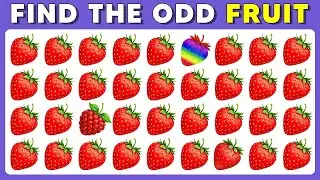 🍒🍋🍑 Find the ODD One Out - Fruit Edition | Easy, Medium, Hard - 40 Ultimate Levels