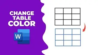 How to change table color in word