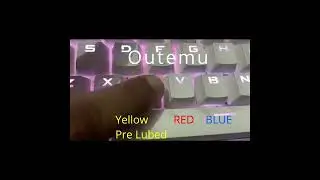 Outemu Yellow Pre Lubed vs Red vs Blue Mechanical Keyboard Switch Sound Comparison