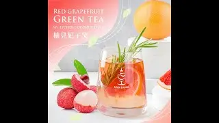 How to Make Red Grapefruit Green Tea w/ Lychee Coconut Jelly?