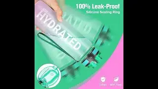 Sahara Sailor Water Bottles, 32oz Motivational Sports Water Bottle with Time Marker zmsstore0d-20