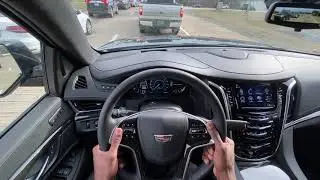 2020 Cadillac Escalade ESV Review, POV Test Drive and Automatic Parking Assist Demonstration