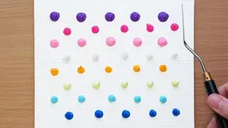 Colorful Acrylic Painting - Glowing Lake | Easy Acrylic Painting Demonstration #56 | Satisfying Art