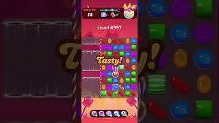 Candy Crush Saga level 4997 - Legendary Level with 5 FREE Boosters & 10 Gold Bars | High Speed