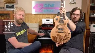 Jozsi Lak Guitars - a Handmade LP Style Guitar with a skull playing cards on it