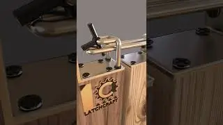 Effortless Move &ndash; Strong Wooden Gate Lock! 🔒🪚 #DIYLatch #LatchCraft SlidingLatch #GateLock