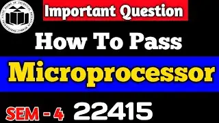 Microprocessor MSBTE 4 sem Important Question 22415 | MSBTE Important Question | #msbte
