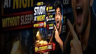 How To Study At Night Without Sleep 😱 | 90% Students Fail | Study Hack #studytips